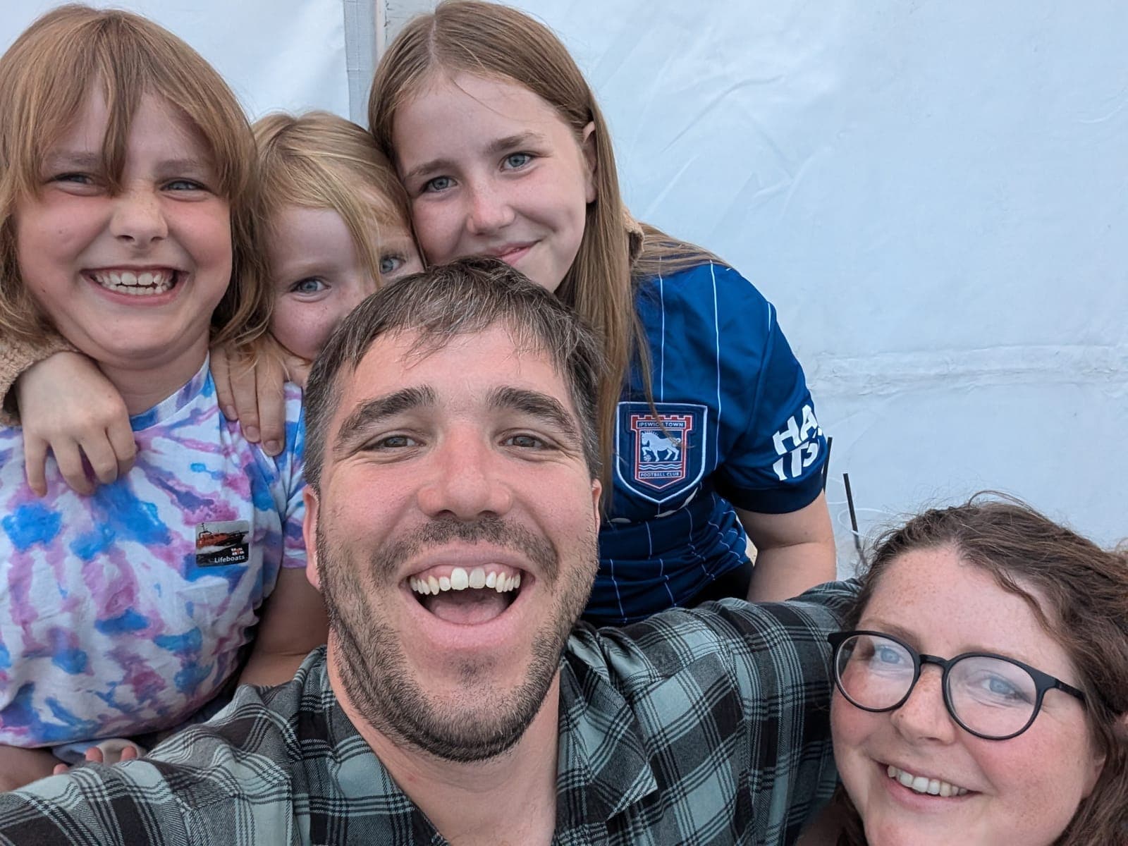 Dave Langdon and family in Cornwall — Ipswich based wholesale greeting card sales agent East Anglia