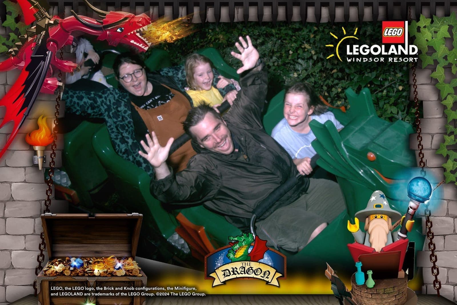 Dave Langdon family day at Legoland — greeting card sales representative East Anglian Sales Ltd