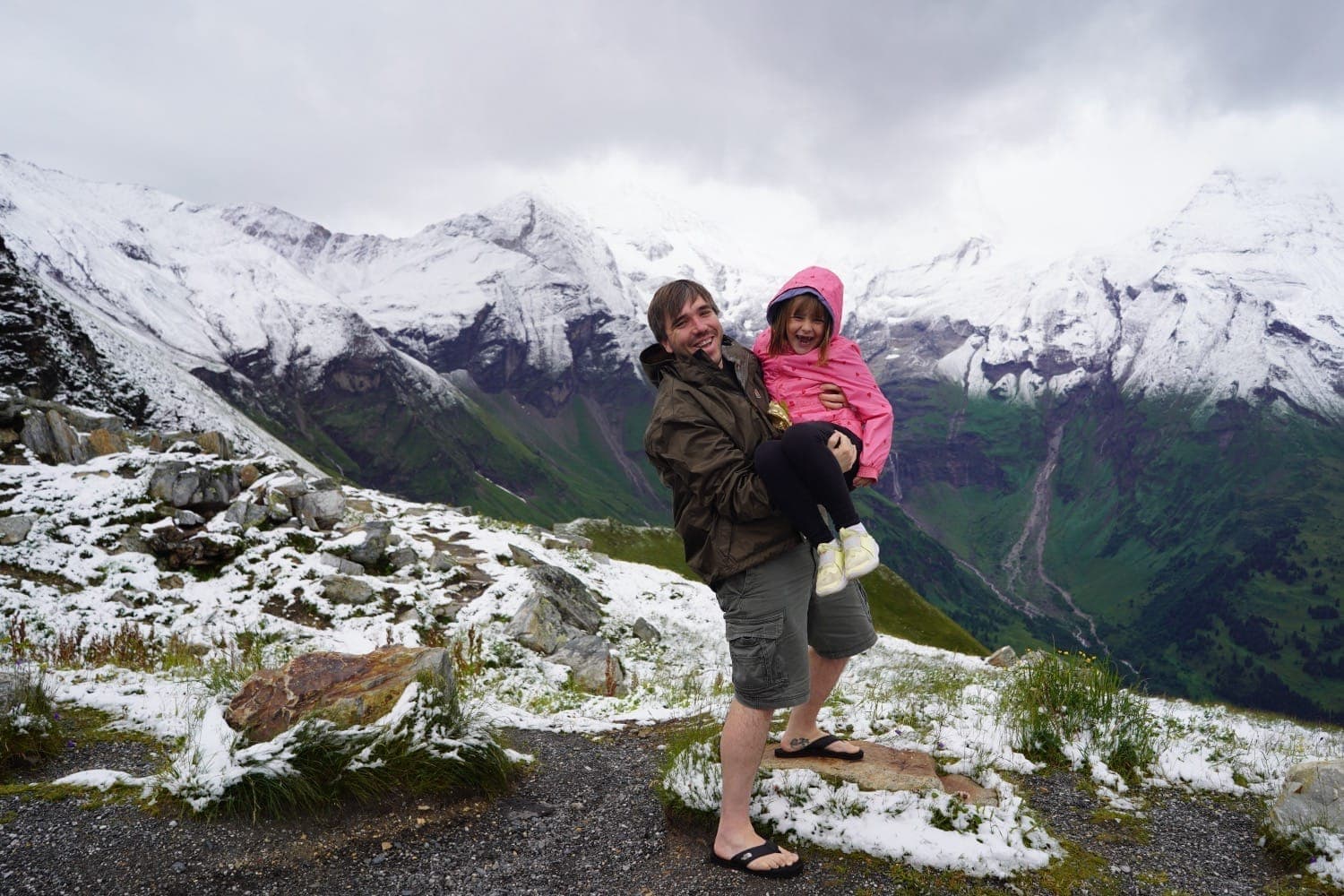 Dave Langdon hiking in the Austrian mountains — Suffolk based Dave Langdon greeting card sales agent holiday photo
