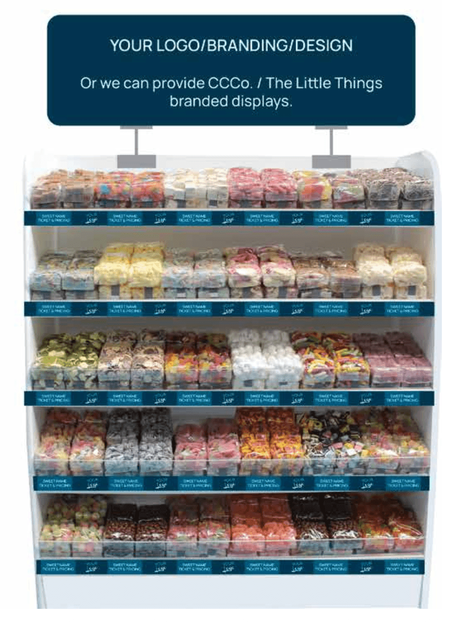 Bespoke confectionery display stand option