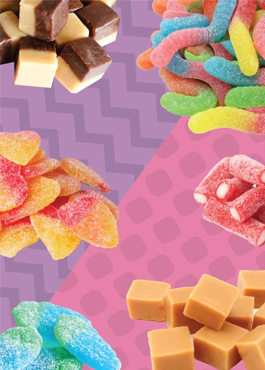 Bespoke confectionery visual style and textures