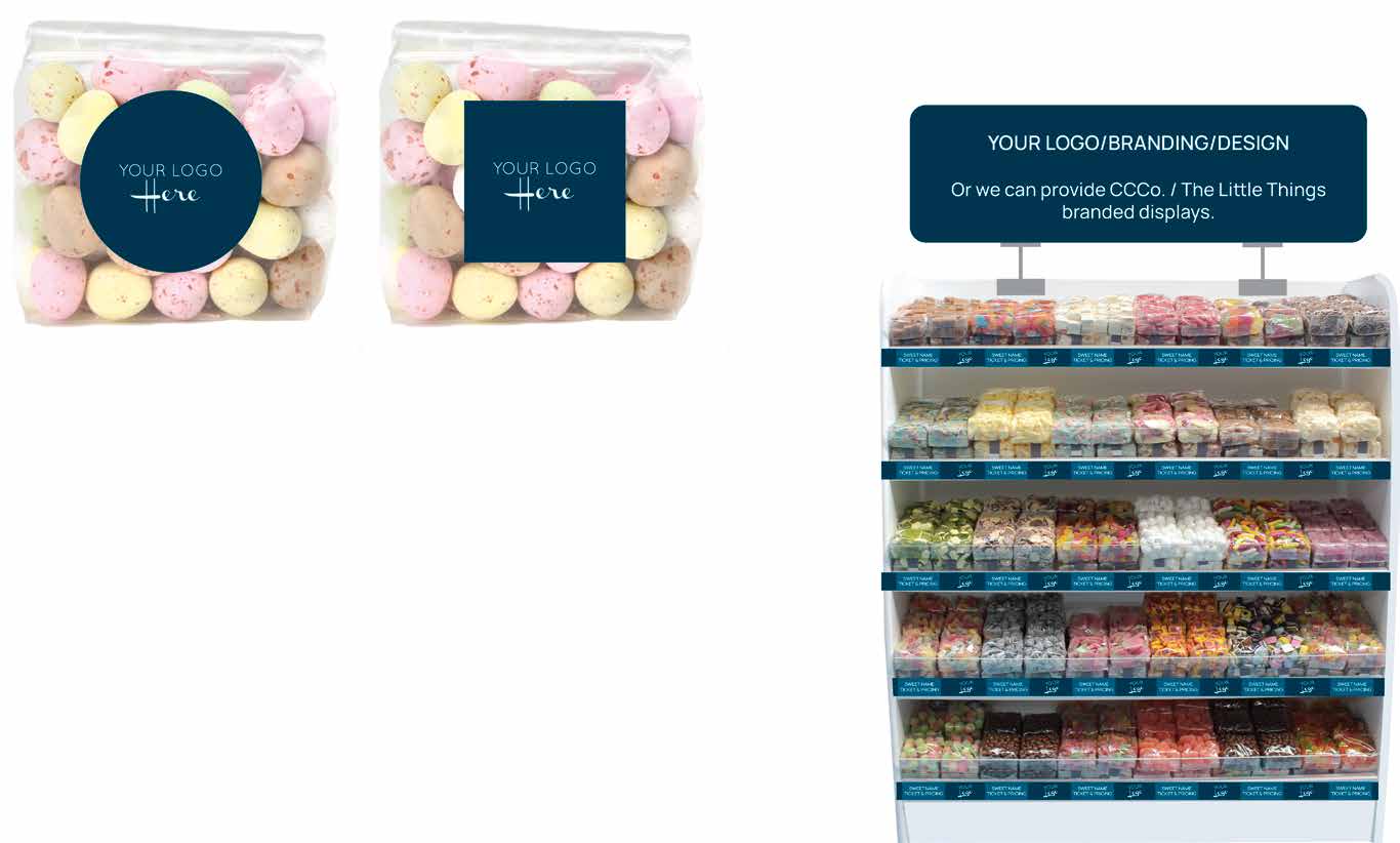 Bespoke bag mockups and branded display concept